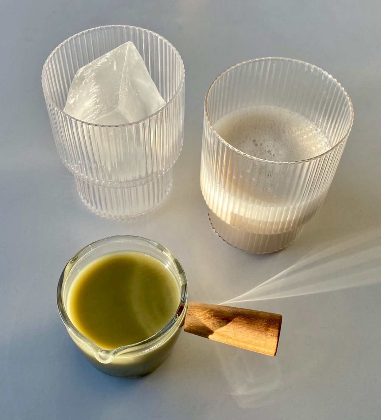 Clear glass espresso cup