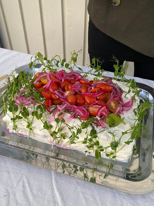 final result of the club sandwich - chicken sandwich cake