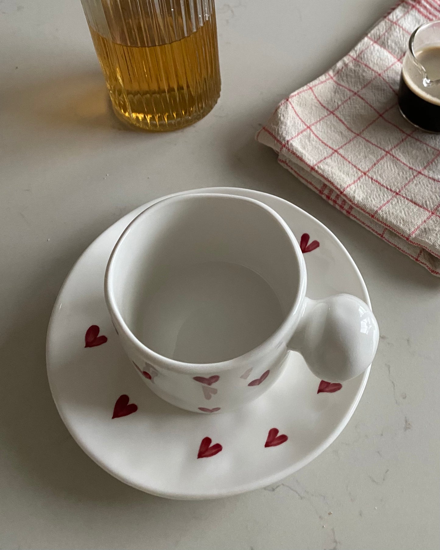 Queen of Hearts Ceramic Mug and Saucer