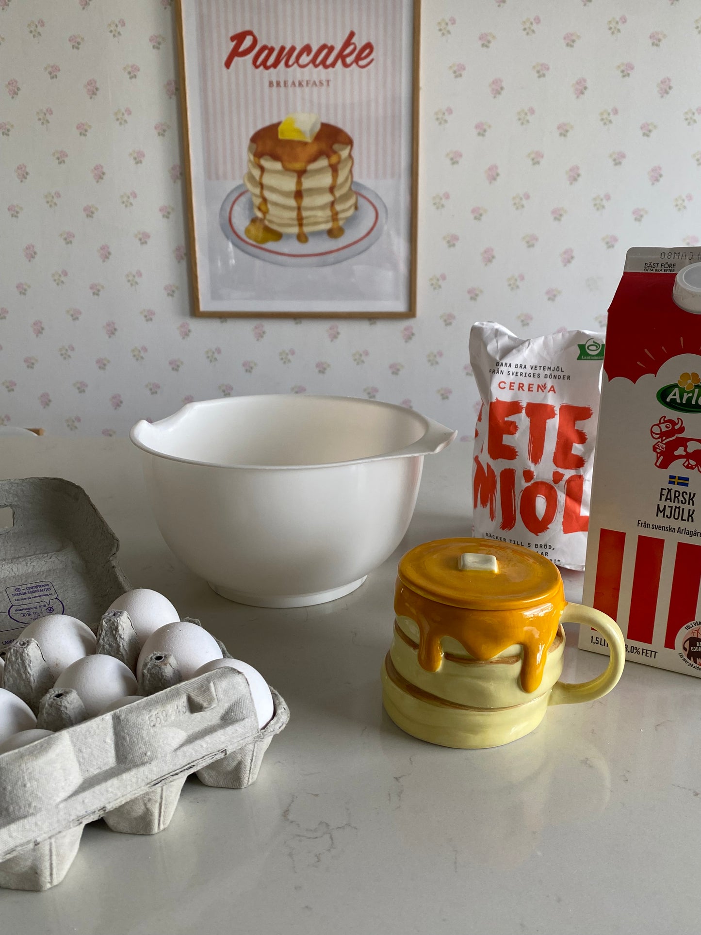 Pancakes in Bed Ceramic Mug