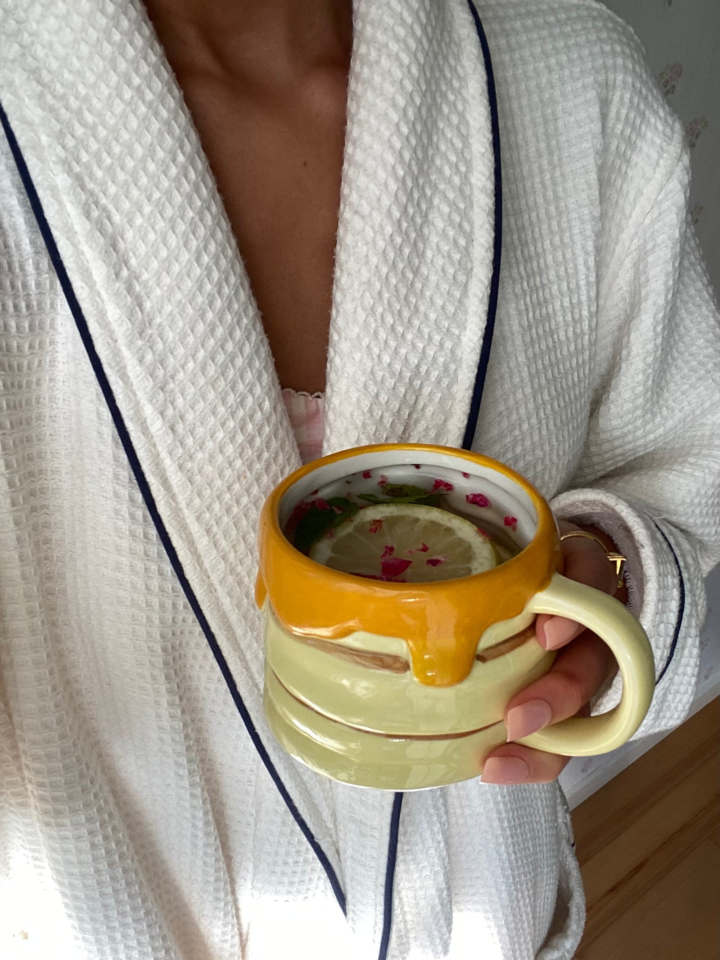 Pancakes in Bed Ceramic Mug