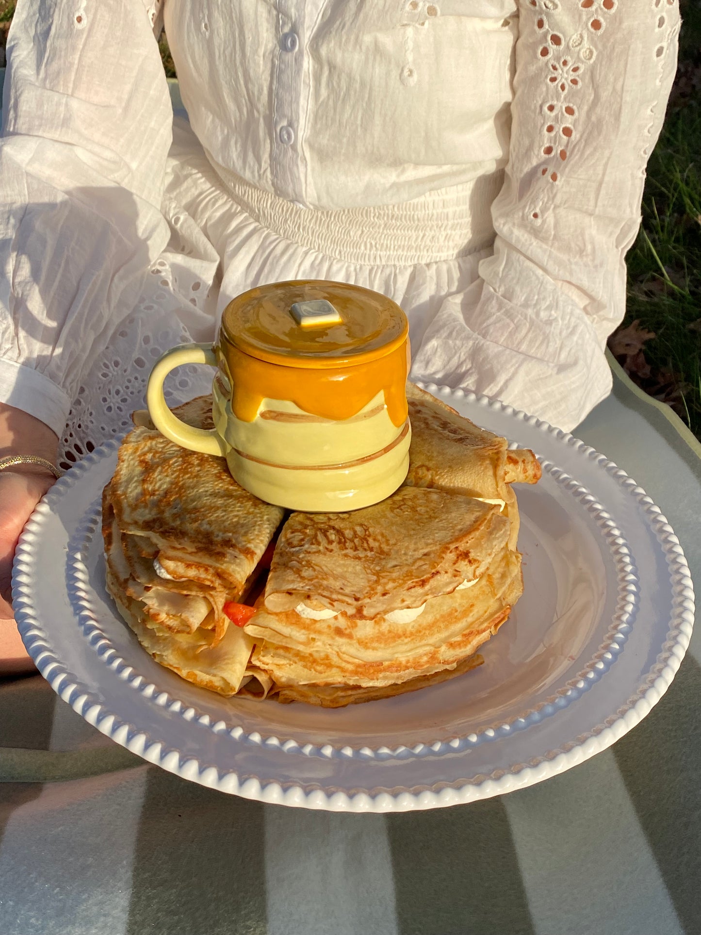 Pancakes in Bed Ceramic Mug