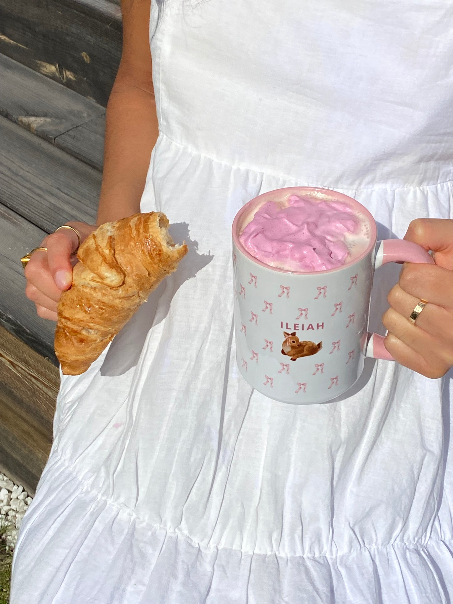 Bambi and Her Pink Bows Mug - Cute Aesthetic Mug | ILEIAH