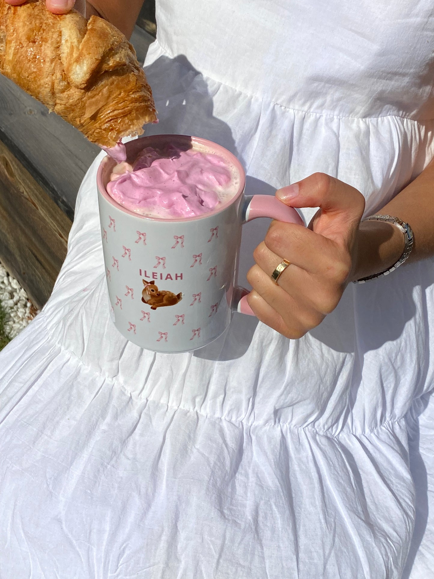 Bambi and Her Pink Bows Mug - Cute Aesthetic Mug | ILEIAH